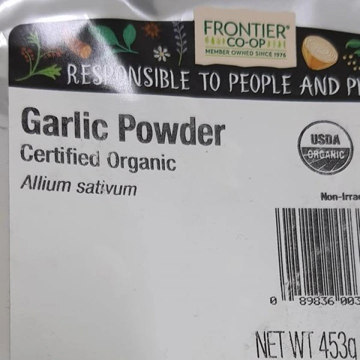 Organiczny proszek czosnkowy do stymulacji wzrostu włosów, 453 g, Frontier Co-op