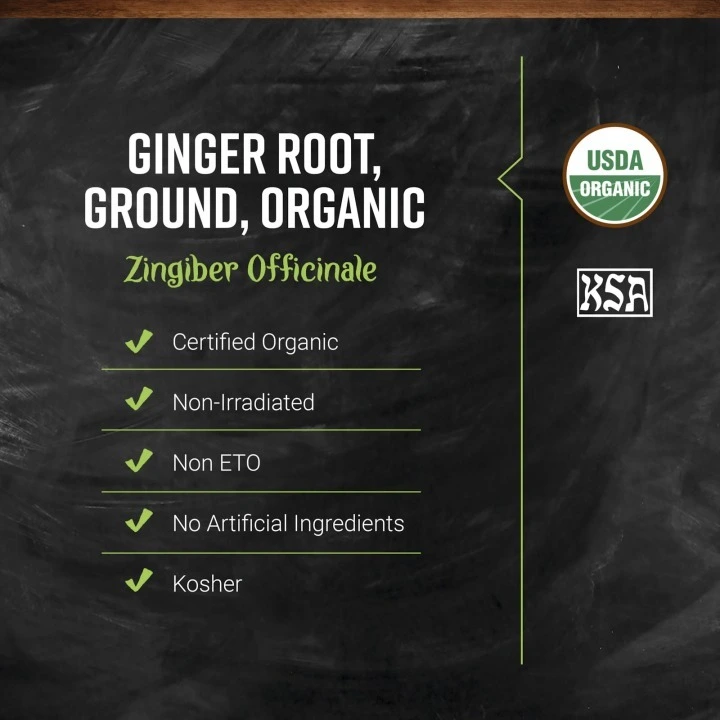 Organiczny imbir w proszku do domowych nalewek przeciw wypadaniu włosów, 453 g, Frontier Co-op