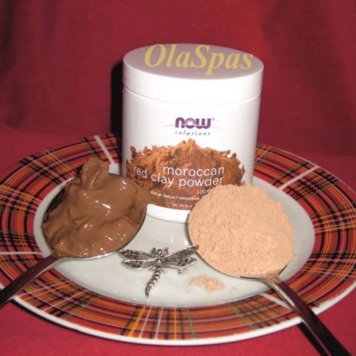 Czerwona glinka w proszku do masek głębokiego oczyszczania tłustej skóry głowy, NOW Foods