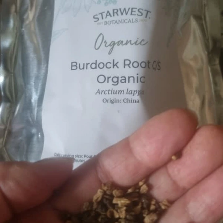 Korzeń łopianu organiczny do nalewek i odwarów przeciw wypadaniu włosów, 454 g, Starwest Botanicals