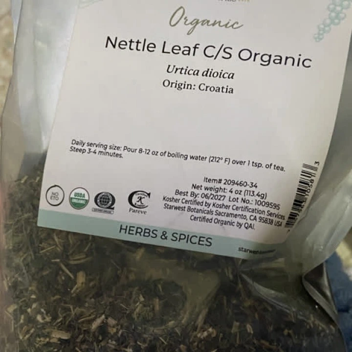 Organiczna pokrzywa do nalewek i odwarów przeciw wypadaniu włosów, 113 g, Starwest Botanicals