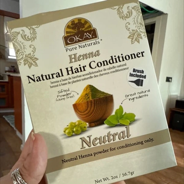 Bezbarwna henna do domowych masek: wzmocnienie cebulek, połysk włosów, Okay Pure Naturals
