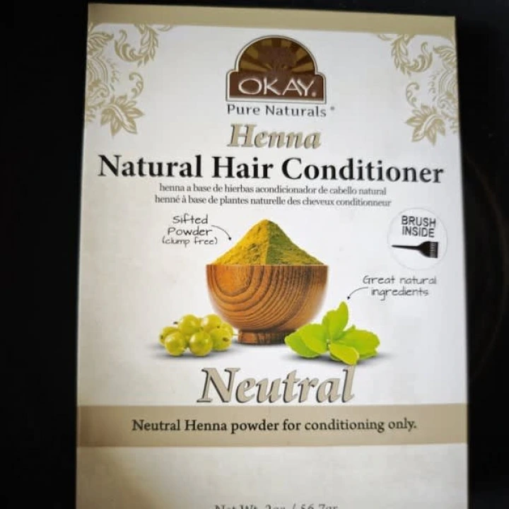 Хна бесцветная для домашних масок: укрепление корней, блеск волос, Okay Pure Naturals