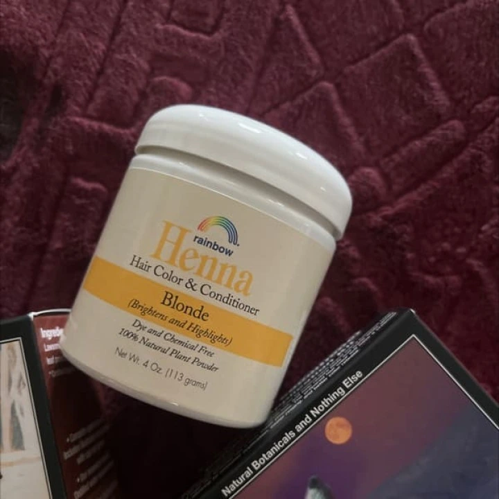 Henna do farbowania włosów, wzmacniania cebulek i nadania blasku, blond, Rainbow Research