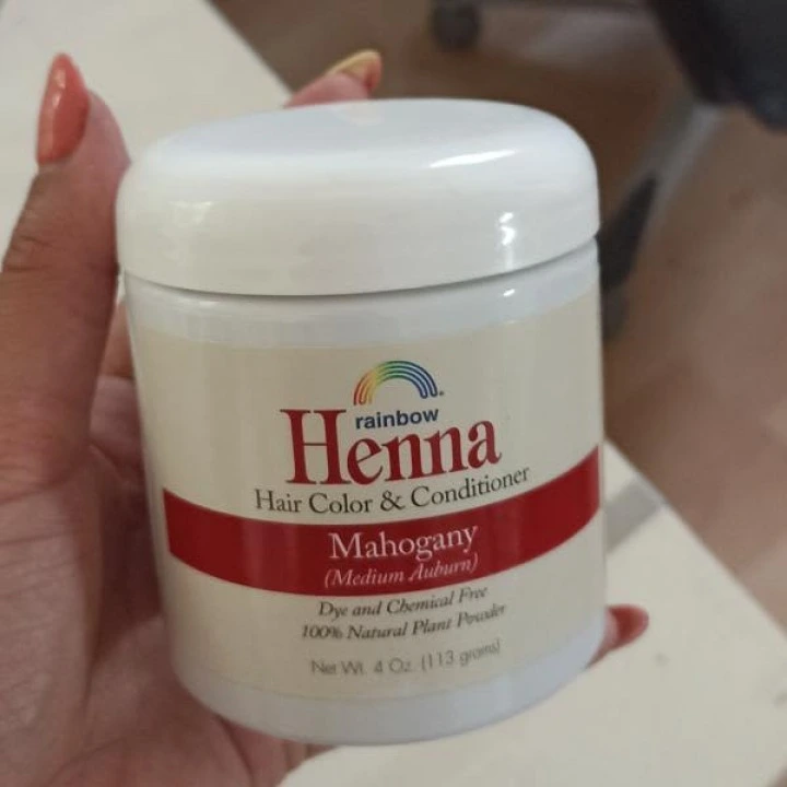 Henna do farbowania włosów, wzmacniania cebulek i blasku, mahoń, Rainbow Research