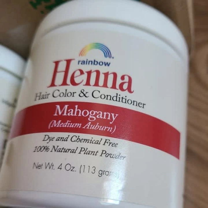 Henna do farbowania włosów, wzmacniania cebulek i blasku, mahoń, Rainbow Research
