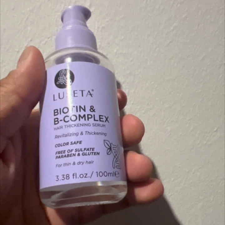 Serum do zwiększania gęstości cienkich włosów z biotyną, kompleksem B, arganem, kofeiną, Luseta Beauty