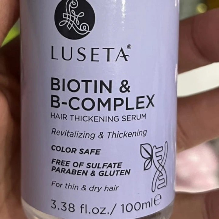 Serum do zwiększania gęstości cienkich włosów z biotyną, kompleksem B, arganem, kofeiną, Luseta Beauty