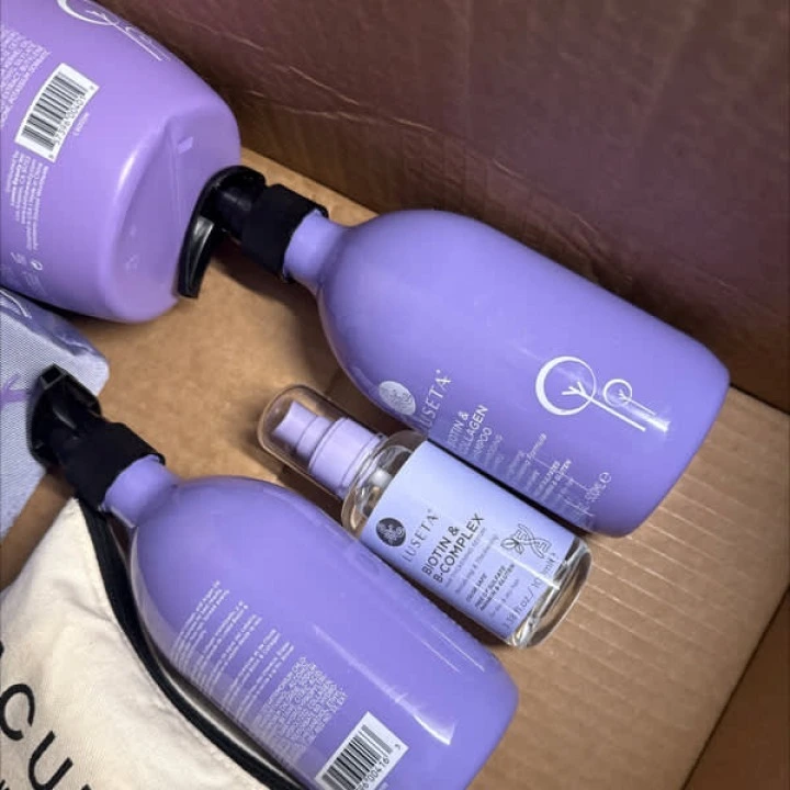 Serum do zwiększania gęstości cienkich włosów z biotyną, kompleksem B, arganem, kofeiną, Luseta Beauty