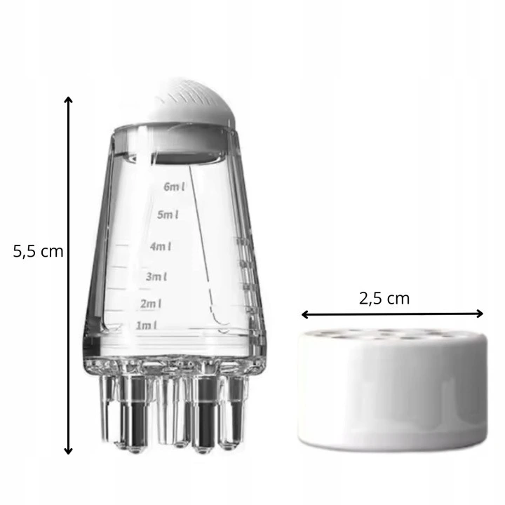 Aplikator–masażer do nakładania toników, wcierek i serum na skórę głowy, 6 ml, Deni Carte