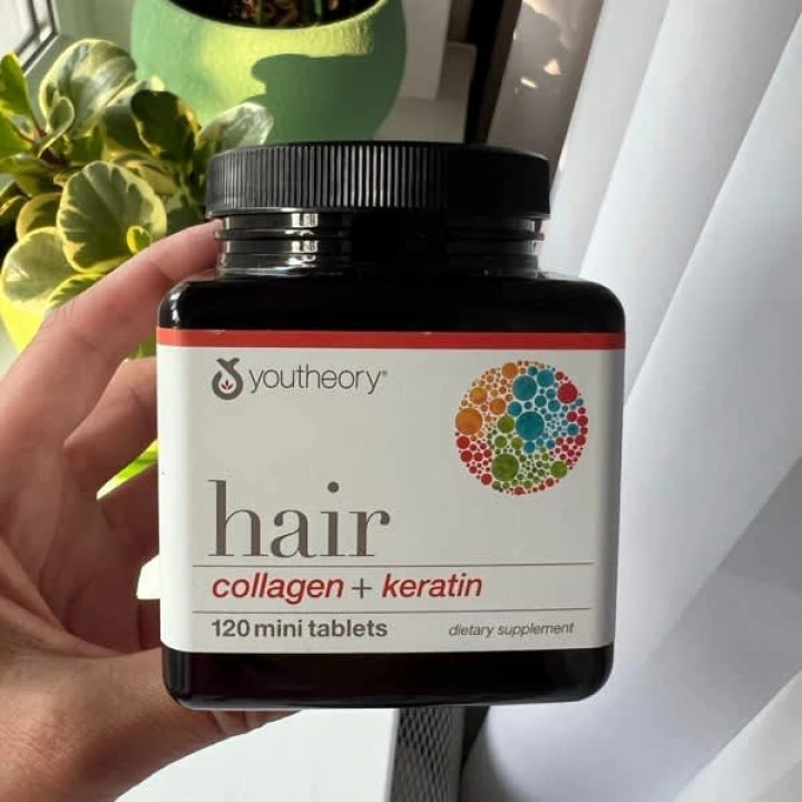 Kompleks witamin przeciw wypadaniu włosów HAIR z biotyną, kolagenem, keratyną Cynatine, 120 tabl, Youtheory