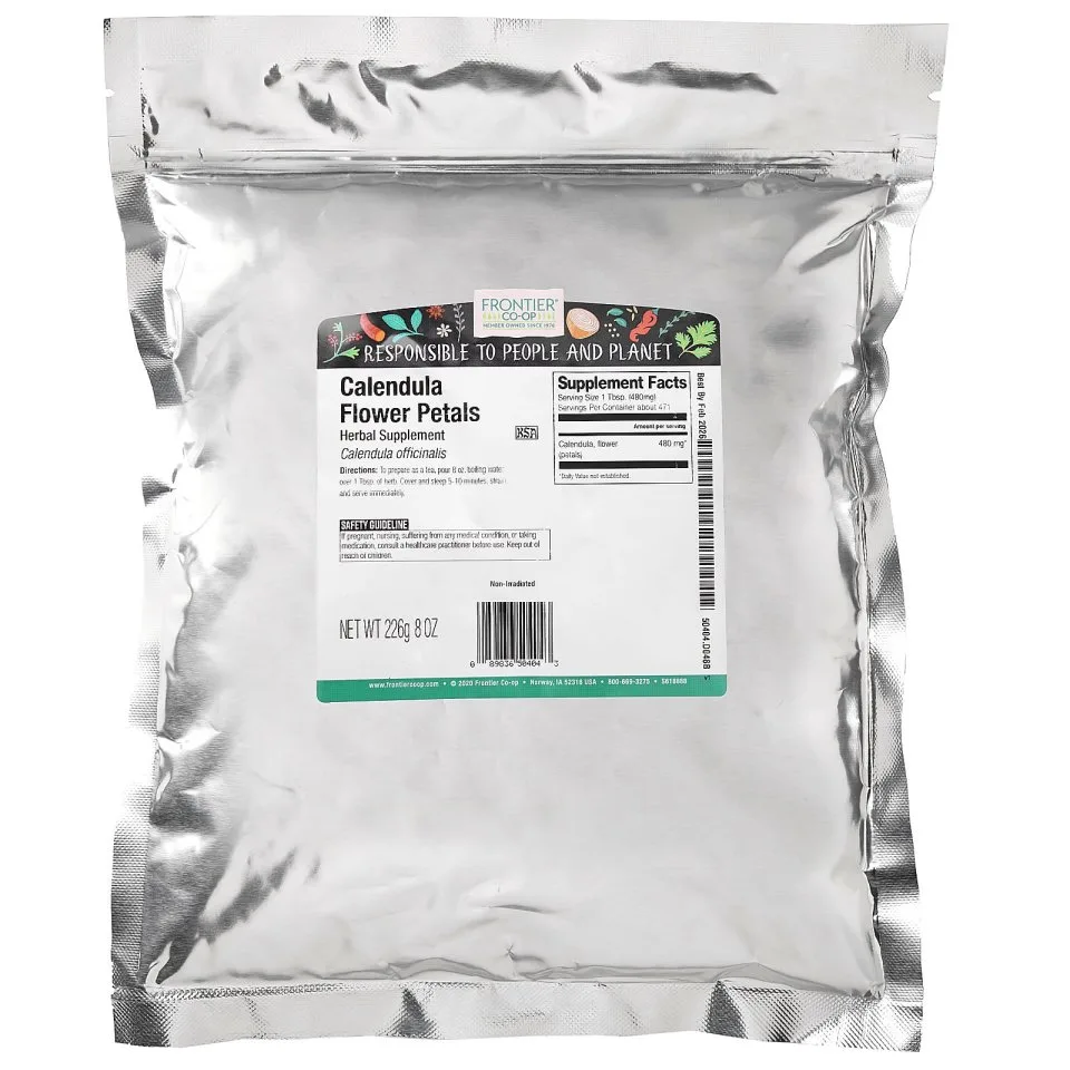Лепестки цветков календулы для снятия воспаления, зуда и роста волос, 226г, Frontier Co-op