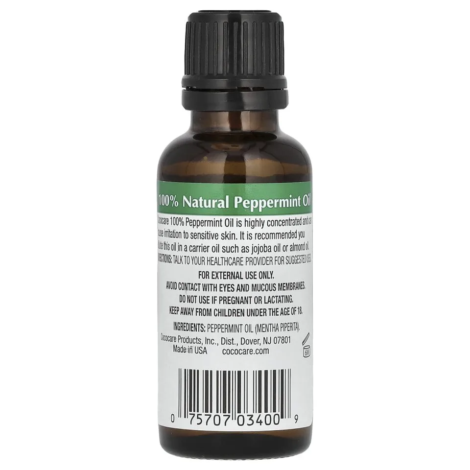 Эфирное масло перечной мяты для активации роста и густоты волос, Cococare