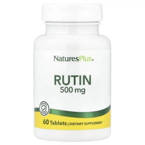 РУТИН (витамин Р), антиоксидант для волос и сосудов, 500 мг, 60 таблеток, NaturesPlus