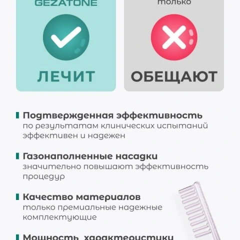 Дарсонваль BP-7000 для волос, лица и тела с 5 насадками, зеленый, Gezatone