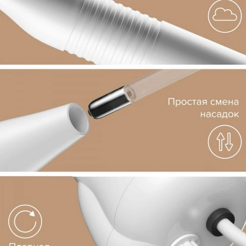 Дарсонваль для роста волос, лица и тела с 5 насадками, белый, HoneyCare 