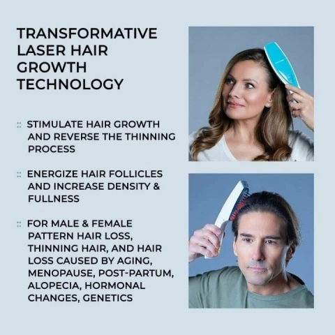 Лазерная оригинальная расческа для роста волос LaserComb Prima 7, HairMax