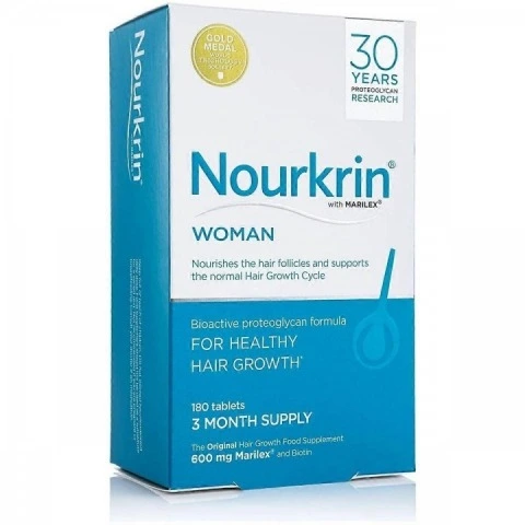Kompleks Nourkrin Woman przeciw wypadaniu włosów i łysieniu androgenowemu (AGA), 60 tabl.