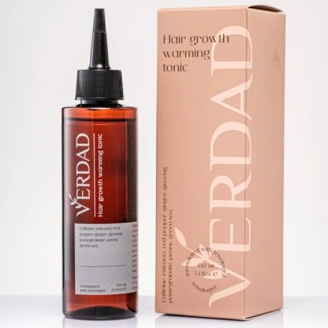 Тоник от выпадения и для роста волос с перцем, мятой, кофеином, Verdad