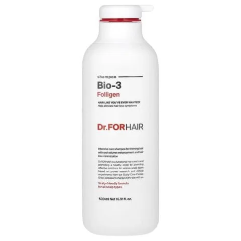 Шампунь от выпадения, Сереноа, мята, лук, биотин, кофеин Bio-3 Folligen, Dr.ForHair
