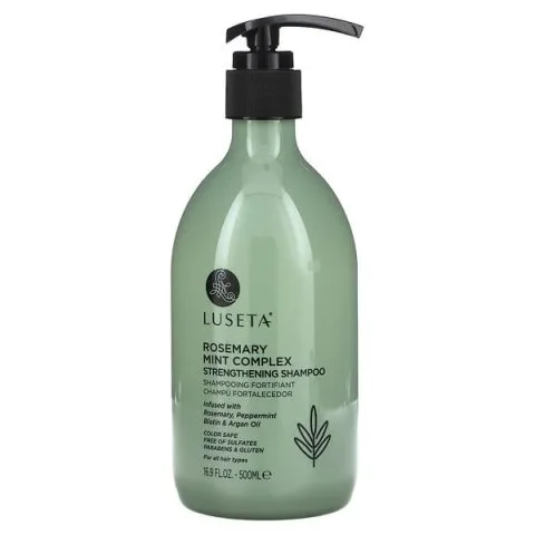 Шампунь укрепляющий с розмарином, мятой, биотином, Luseta Beauty