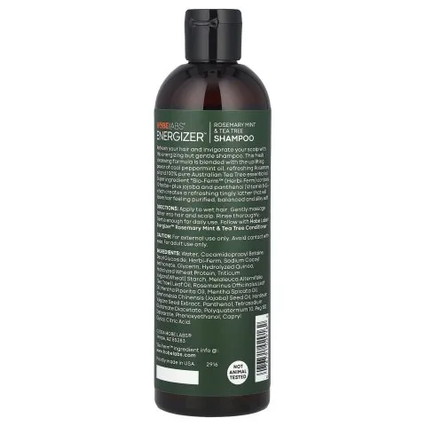 Шампунь с розмарином, мятой, чайным деревом и жожоба, Energizer, Hobe Labs
