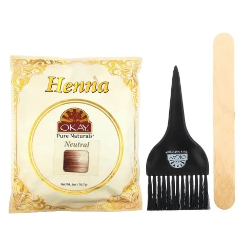 Хна бесцветная для укрепления корней и блеска волос, Okay Pure Naturals