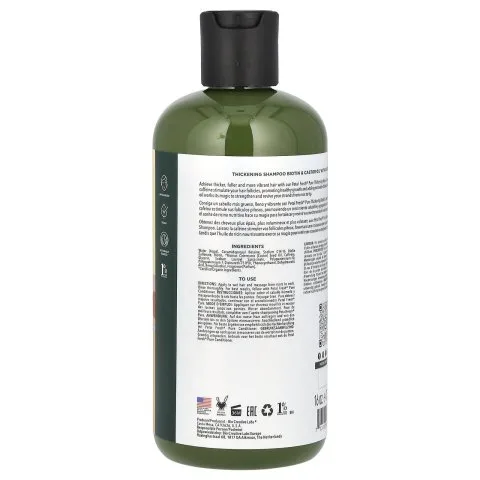 Шампунь для густоты волос, биотин, кофеин, касторовое масло, Petal Fresh
