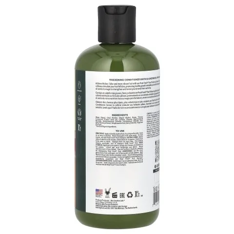 Кондиционер для густоты волос, биотин, кофеин, касторовое масло, Petal Fresh