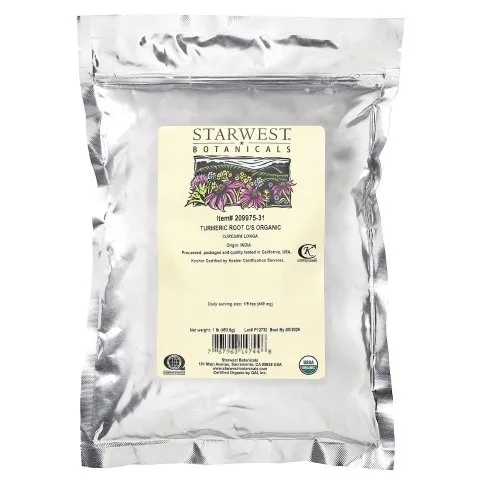 Корень куркумы органический для воспаленной кожи головы, 454г, Starwest Botanicals