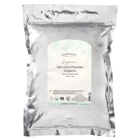 Спирулина органическая в порошке для укрепления волос, 454г, Starwest Botanicals