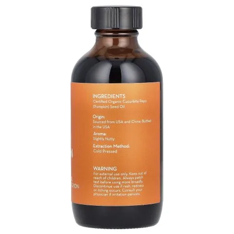 Масло тыквы органическое от выпадения и для активации фолликулов, Pure Body Naturals