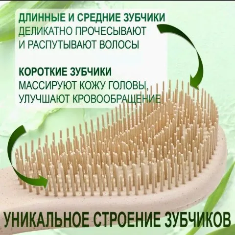 Набор: расческа и щетка для мытья головы и массажа корней волос, Von-U
