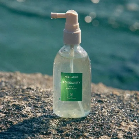 Спрей для укрепления корней волос с розмарином, кофеином, биотином, мятой, Aromatica