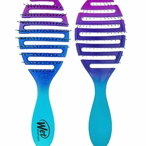Расческа скелетная для быстрой сушки волос с мягкой ручкой, омбре, Wet Brush