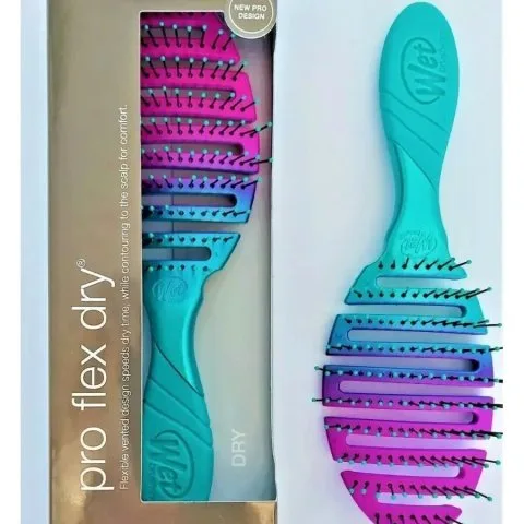Расческа скелетная для быстрой сушки волос с мягкой ручкой, омбре, Wet Brush