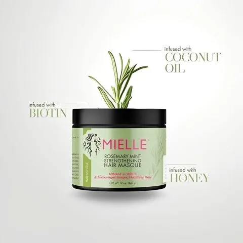 Укрепляющая маска для волос с розмарином и мятой, Mielle