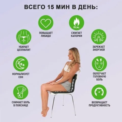 Массажный набор для шеи и роста волос, аппликатор Кузнецова и валик (аналог), зеленый