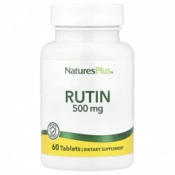 РУТИН (витамин Р), антиоксидант для волос и сосудов, 500 мг, 60 таблеток, NaturesPlus