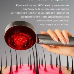 Микротоковая массажная LED-расческа с ультразвуком, уход 5 в 1, Luminel PRO