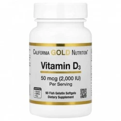 Witamina D3, 2000 IU, 90 kapsułek, California Gold Nutrition