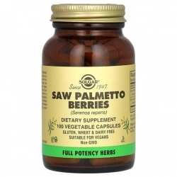 Palma Sabalowa (Saw Palmetto), bloker DHT przy AGA, 100 kaps, 520 mg, Solgar