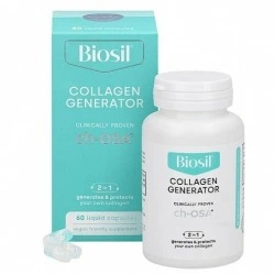 Krzem ch-OSA na produkcję kolagenu, włosy, skórę i paznokcie, 60 kapsułek, BioSil