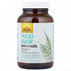 Witaminy na włosy, skórę i paznokcie Maxi-Hair, 60 tabletek, Country Life