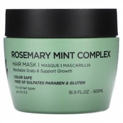 Maska przy łysieniu z rozmarynem, miętą, biotyną i krzemem, Luseta Beauty