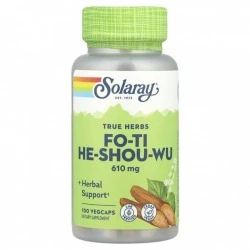 Fo-Ti (He Shou Wu) от выпадения, АГА, для роста волос, 100 капс, Solaray