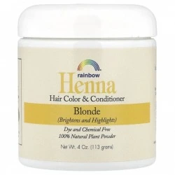Henna do farbowania włosów, wzmacniania cebulek i nadania blasku, blond, Rainbow Research