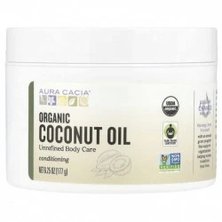 Organiczny, nierafinowany olej kokosowy do włosów i skóry, Aura Cacia