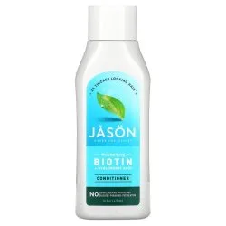 Кондиционер с биотином и гиалуроновой кислотой, мятой, жожоба, Jason Natural