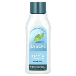 Шампунь для утолщения волос с биотином, мятой, жожоба, Jason Natural
